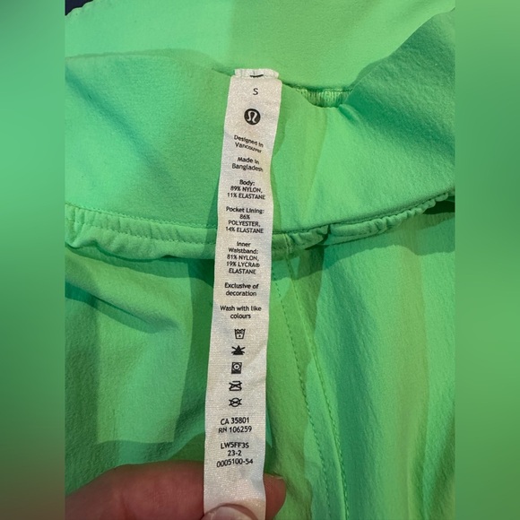 lululemon stretch woven wide leg high rise pant pistachio S NWOT neon green - Picture 6 of 11